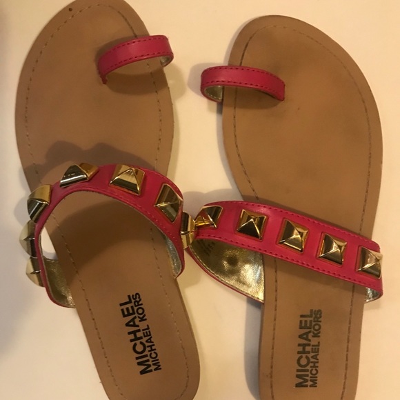 Michael Kors girls Zen sandal in fuchsia - Picture 2 of 3
